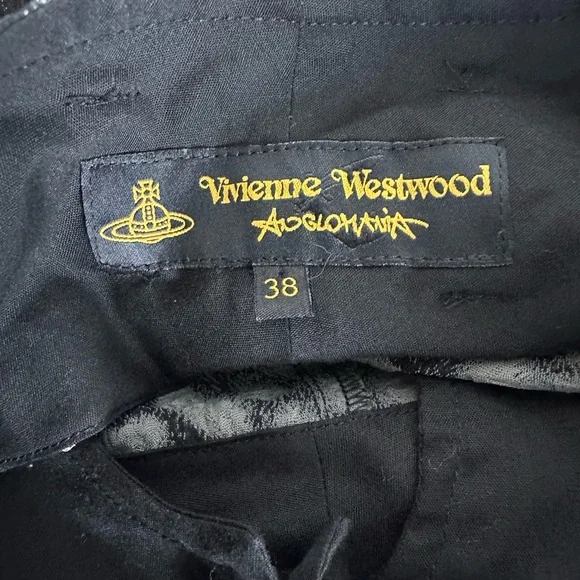 Vivienne Westwood 243208 Womens Tapered Pants Grey/Black Leopard Size 38